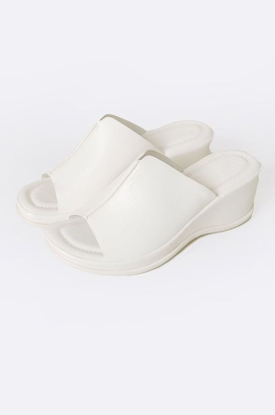 WHITE WIDE VAMP WEDGE