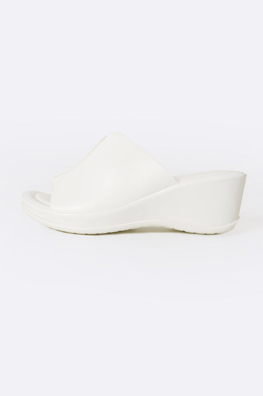WHITE WIDE VAMP WEDGE
