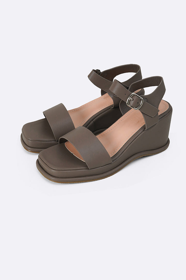 GREY WEDGE MAMA SANDALS