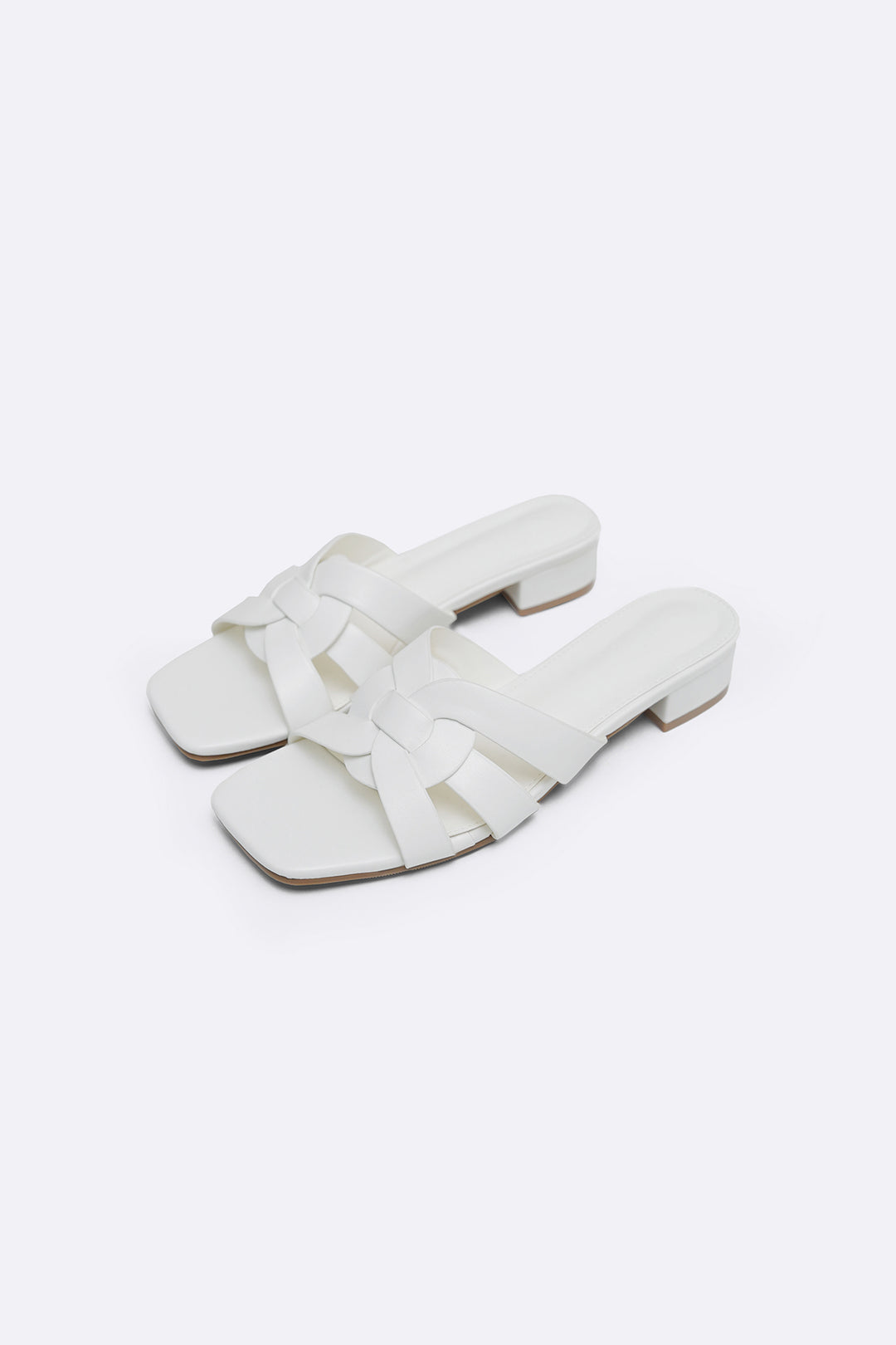 WHITE VENICE BLOCK HEEL