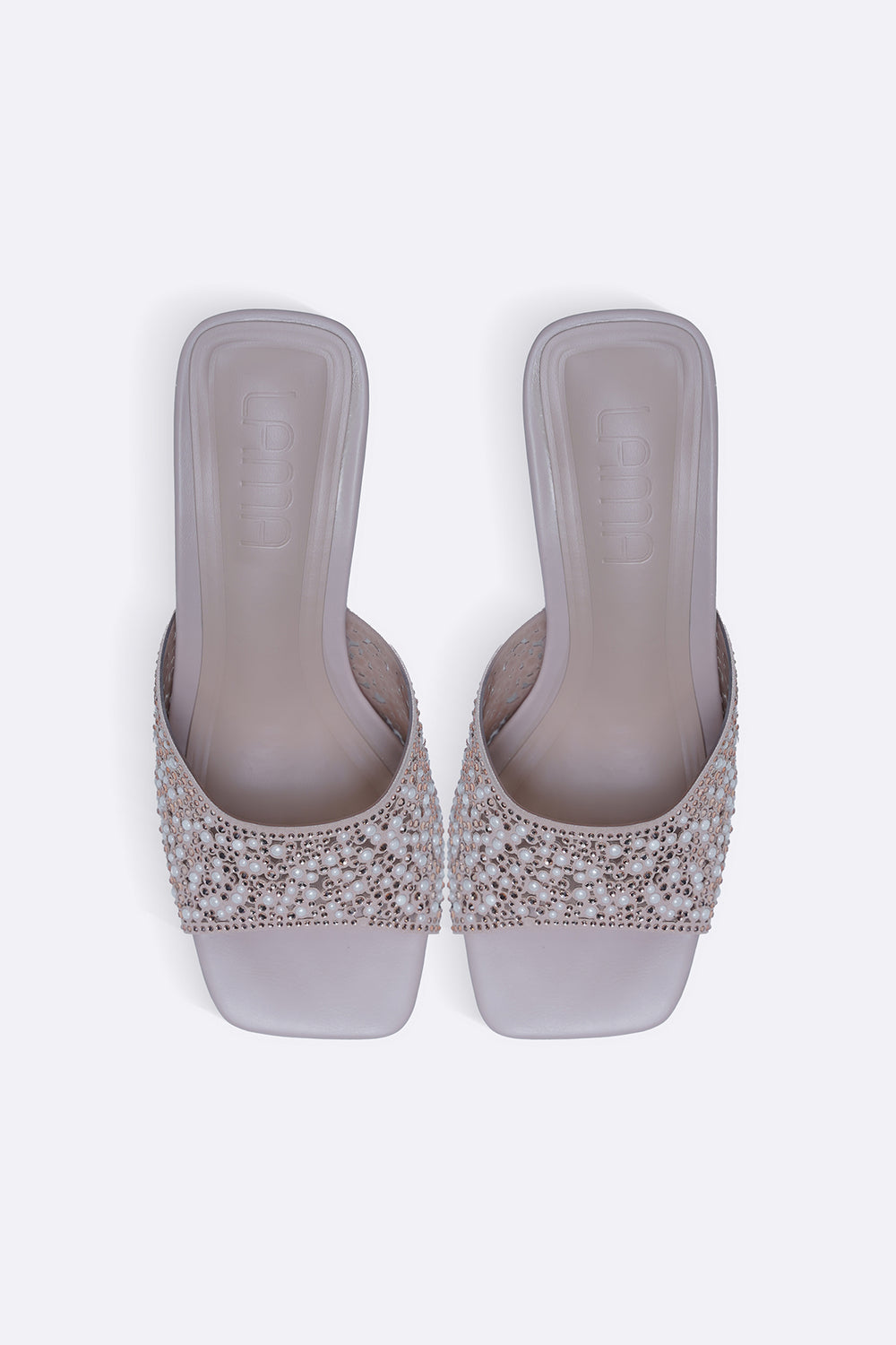 NUDE GLITTER BEAD STILETTOS
