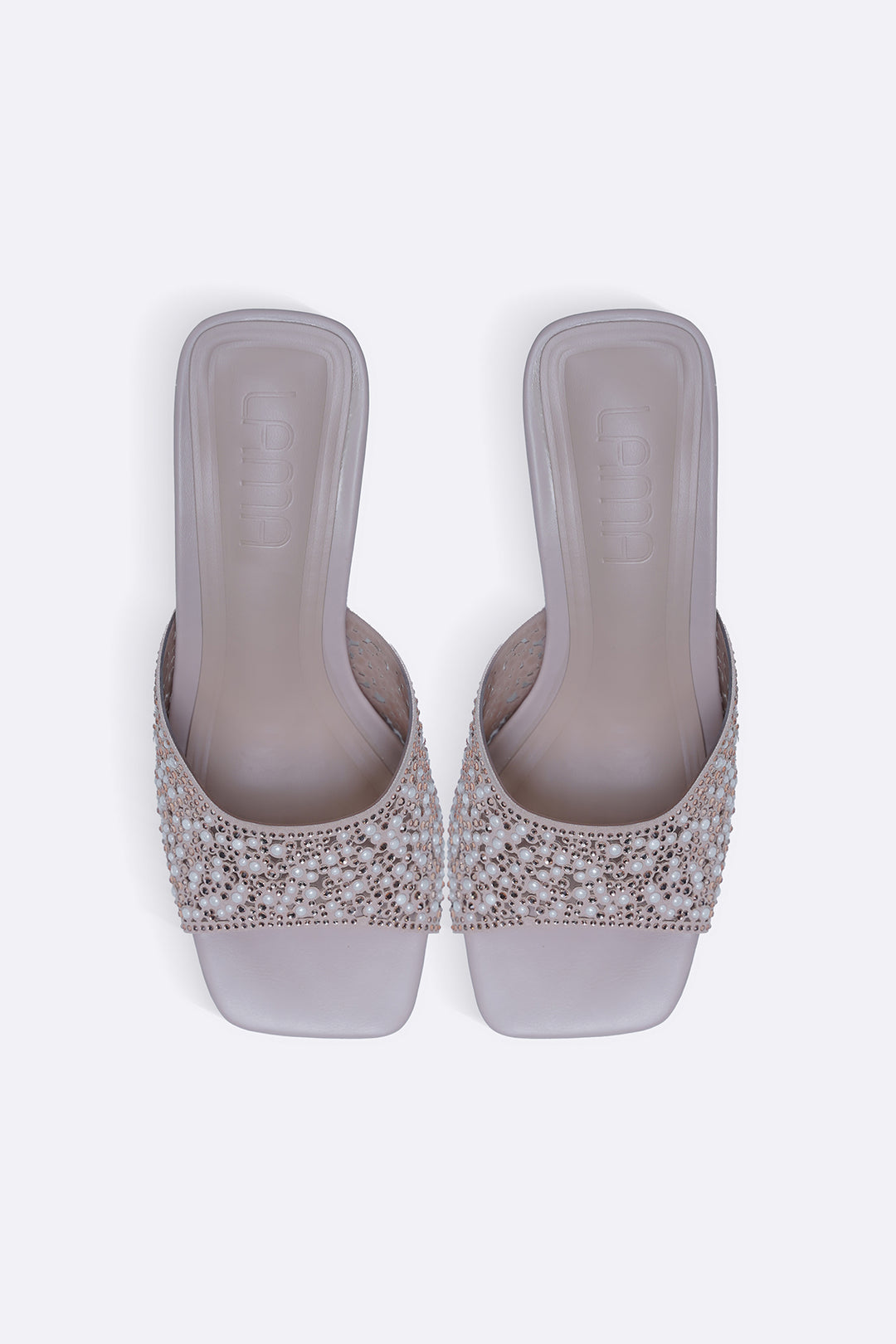 NUDE GLITTER BEAD STILETTOS