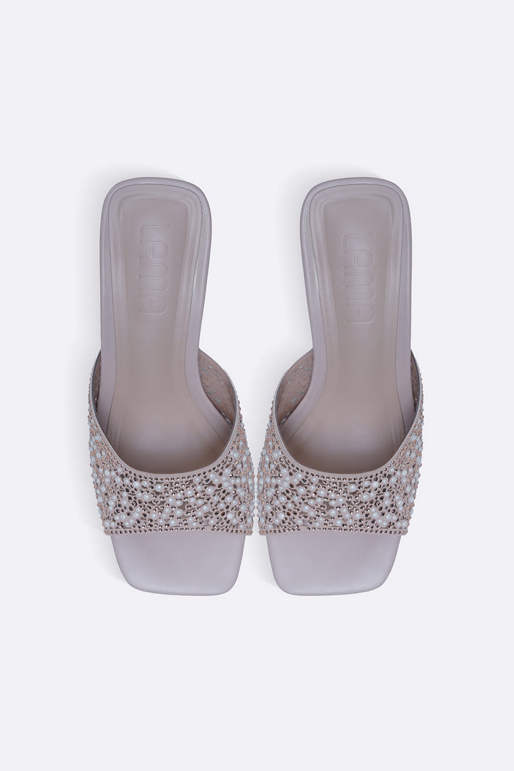 NUDE GLITTER BEAD STILETTOS