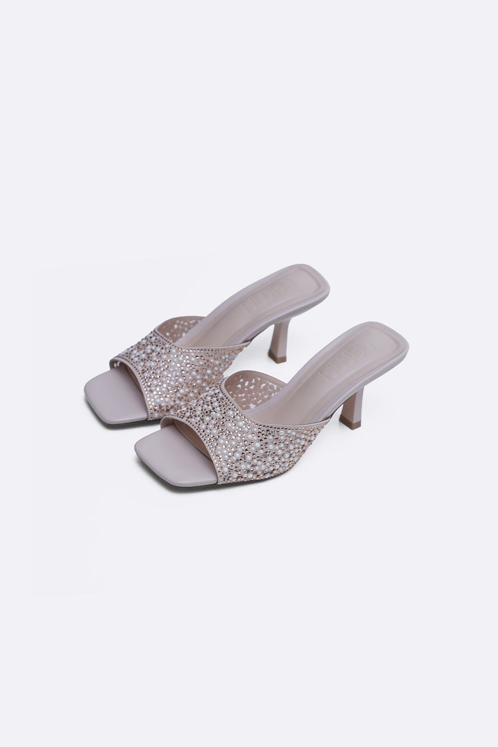 NUDE GLITTER BEAD STILETTOS