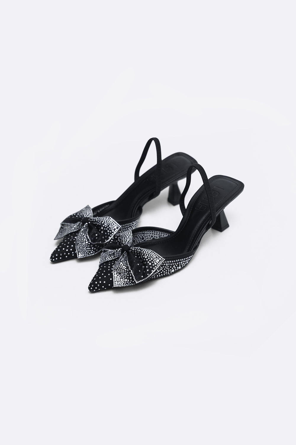 BLACK COCKTAIL HEELS