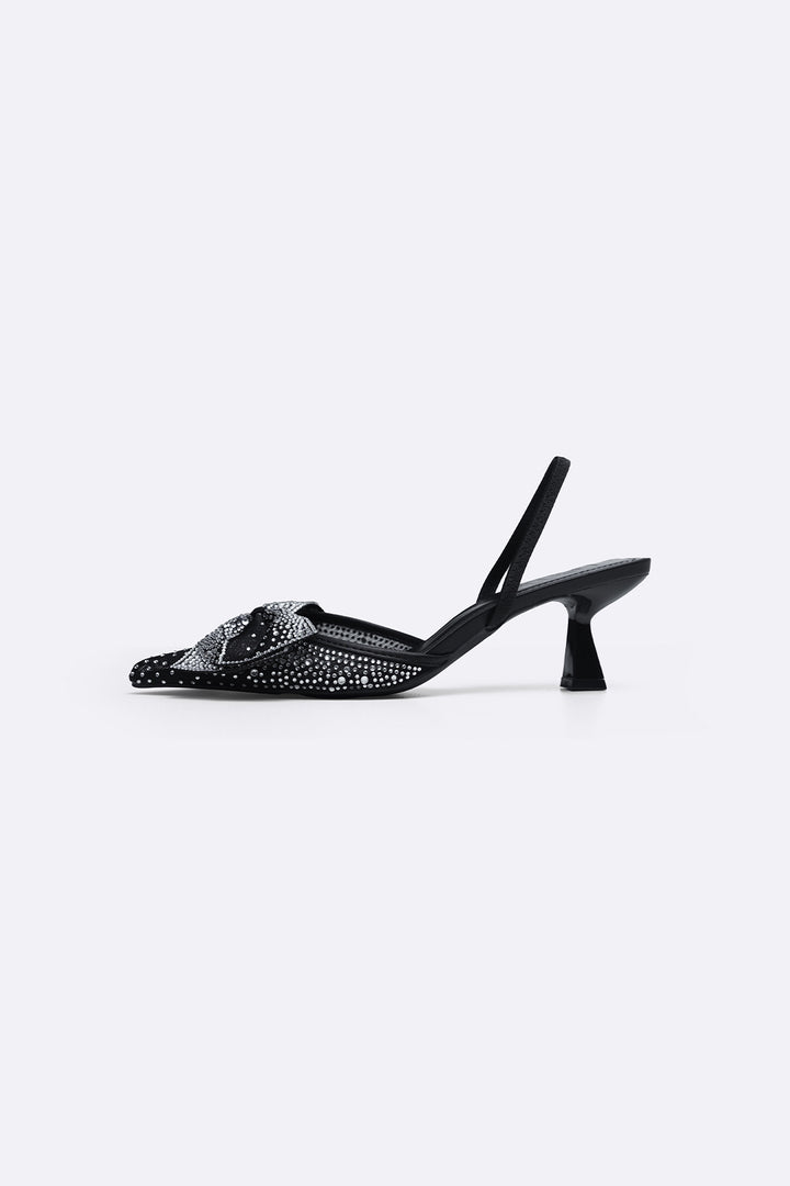 BLACK COCKTAIL HEELS