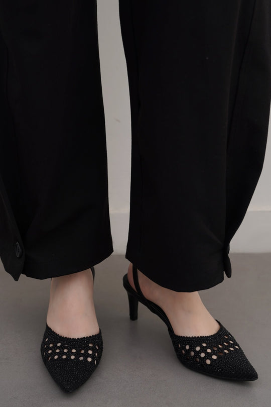 BLACK WEB STILETTO