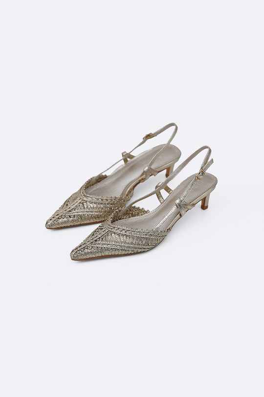 GOLD LINETTI PARTY HEELS