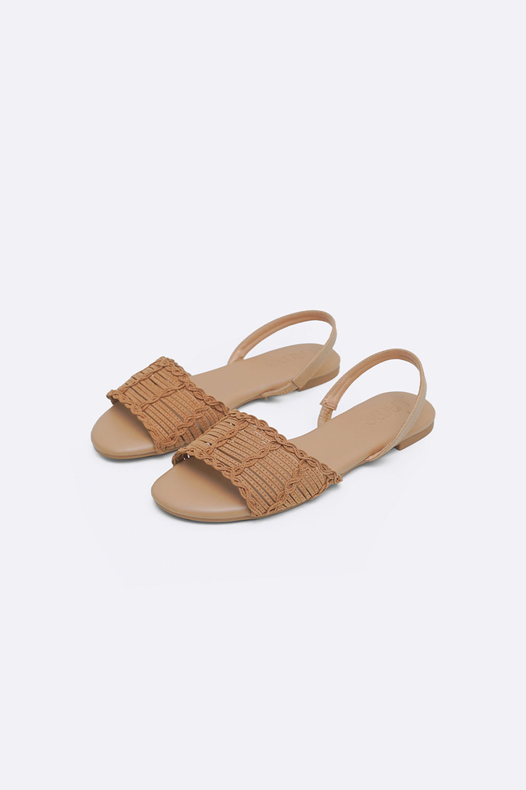 BEIGE BEACH WEAVE SANDALS