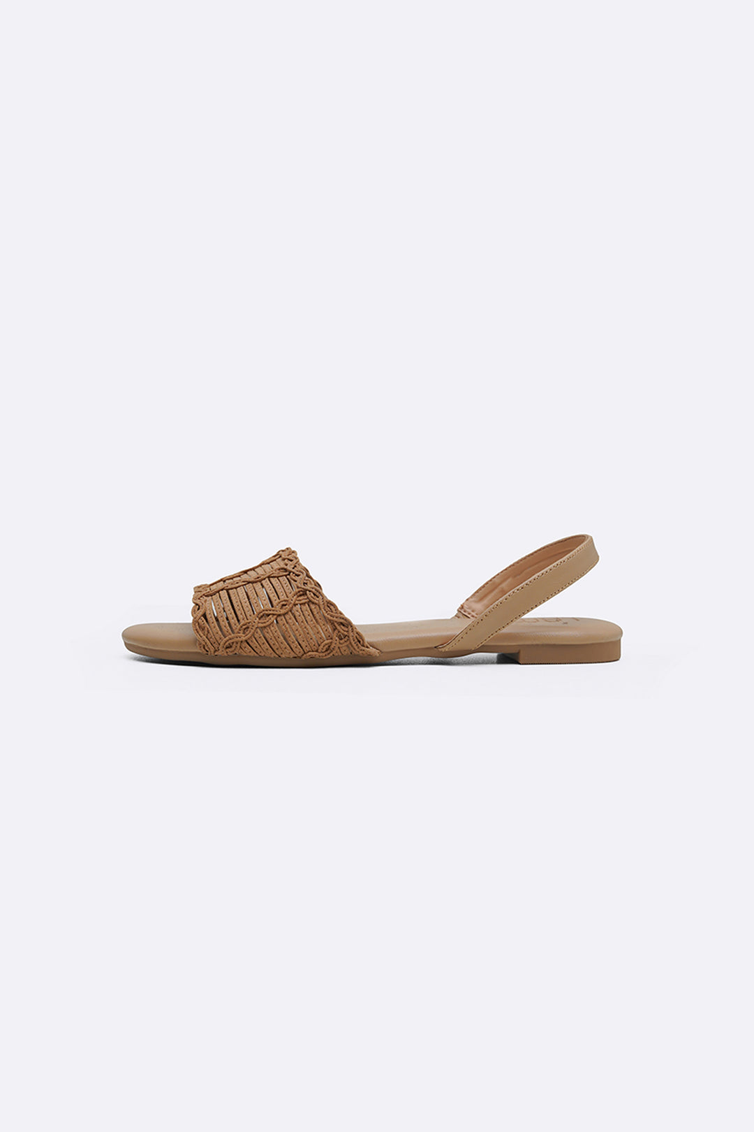 BEIGE BEACH WEAVE SANDALS