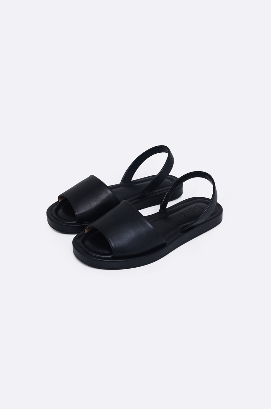 BLACK GREEK SLIPPER SANDAL