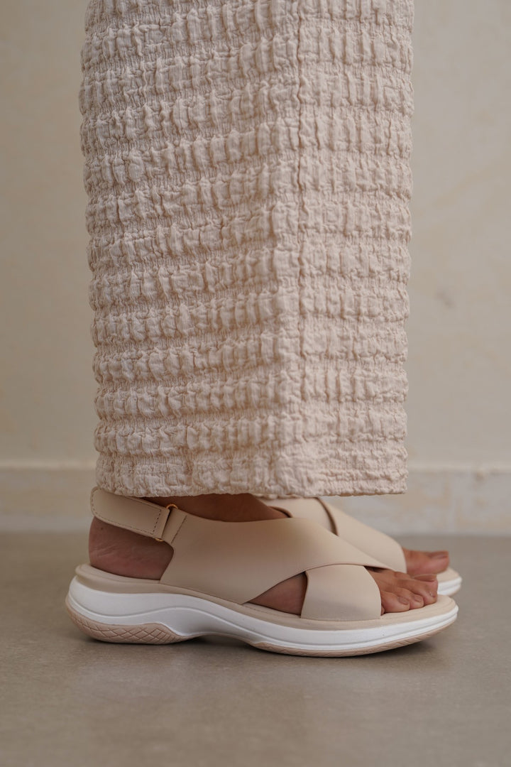 OFF WHITE CROSS MAMA SANDALS