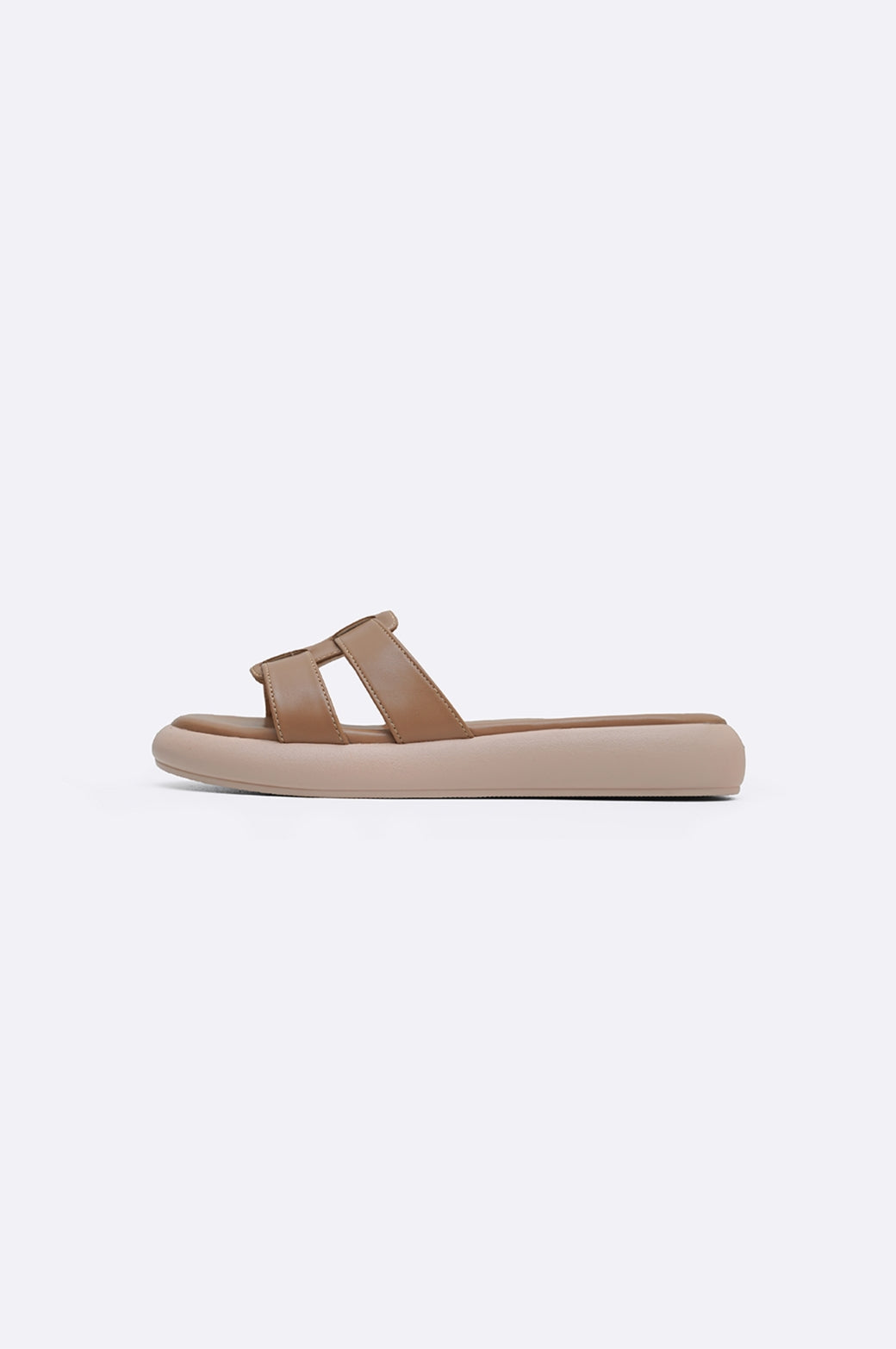 TAUPE MAMA PLATFORM SLIDES