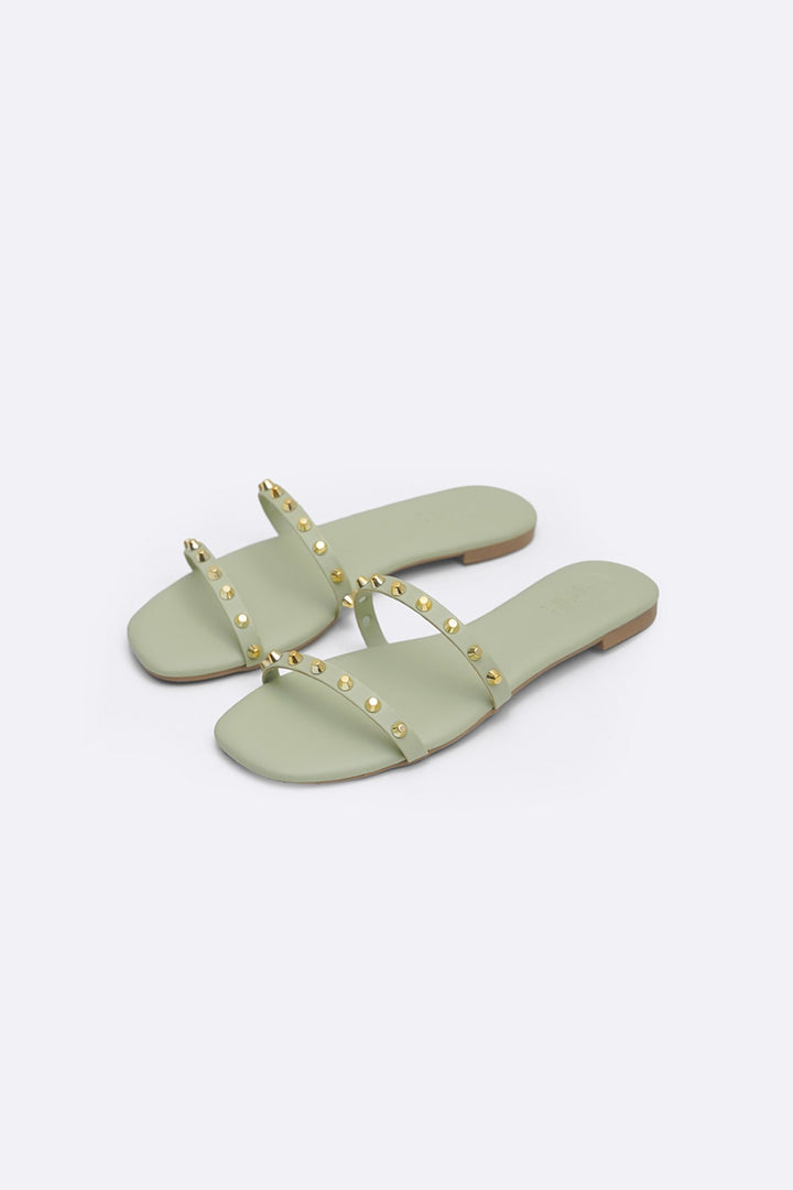 MINT MINIMAL STUDDED SLIDES