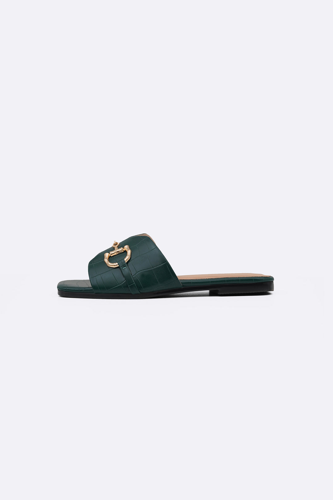 GREEN CITY BUCKLE SLIDES