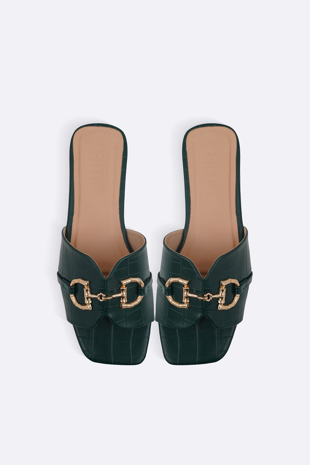 GREEN CITY BUCKLE SLIDES