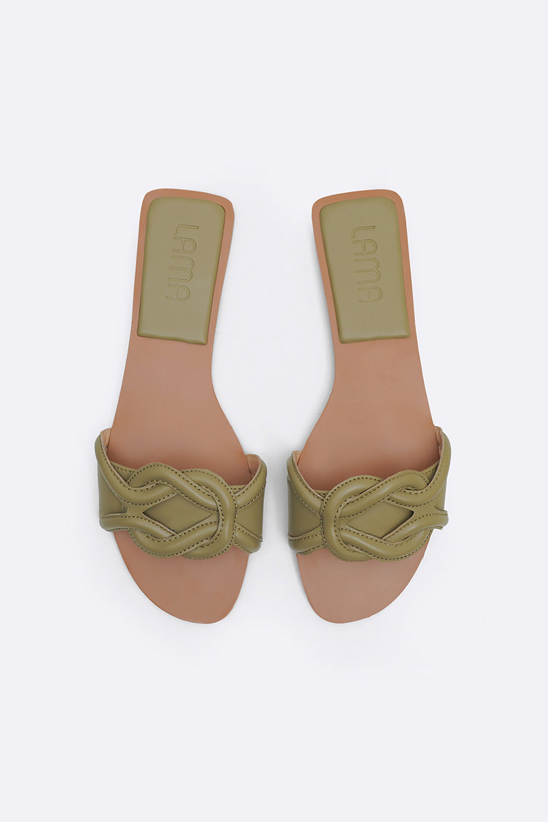 OLIVE MAUI STITCH SLIDES