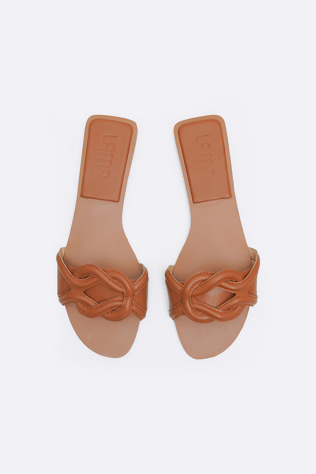 TAN MAUI STITCH SLIDES