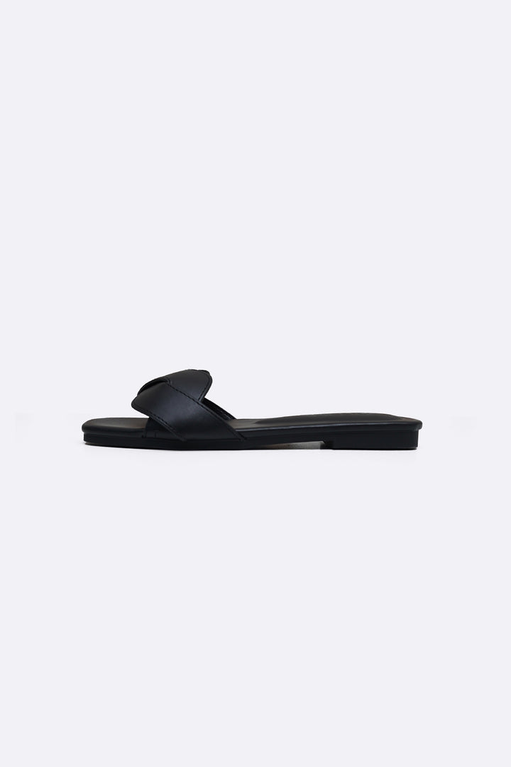 BLACK TRENTO STITCH SLIDES