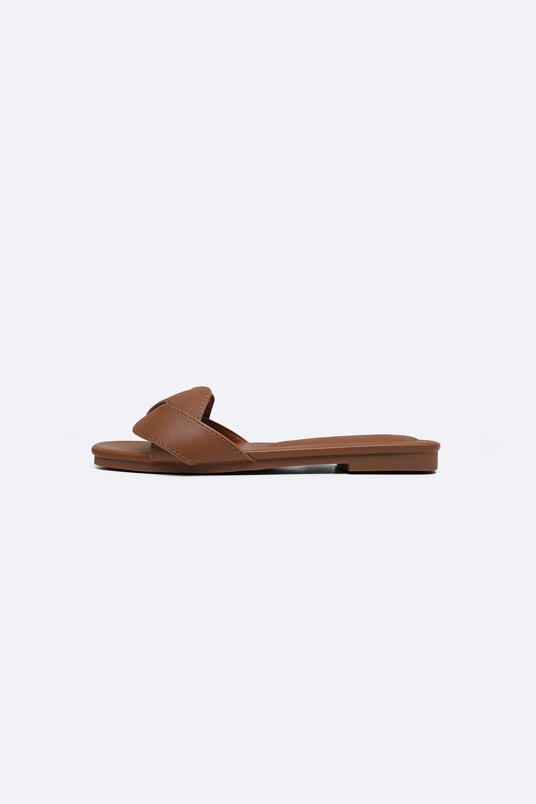 BROWN TRENTO STITCH SLIDES