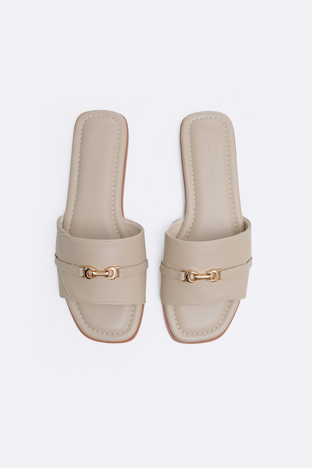 GOLD BUCKLE SLIDES