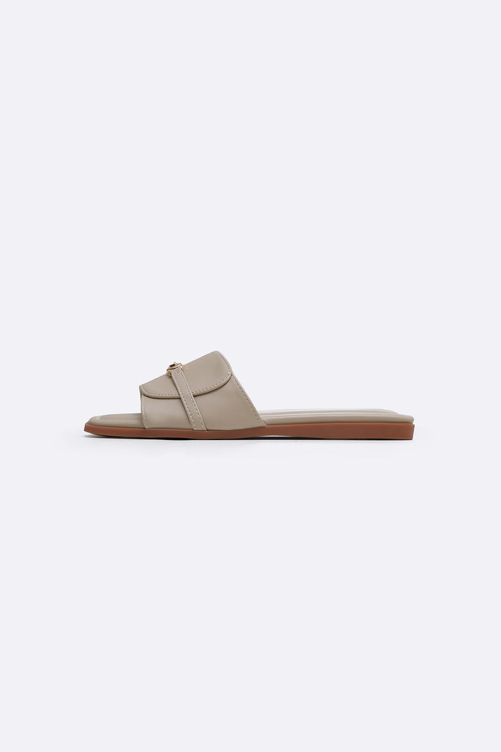 OAT WHITE GOLD BUCKLE SLIDES