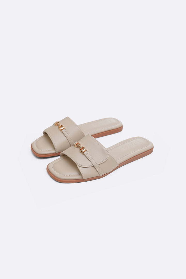 GOLD BUCKLE SLIDES