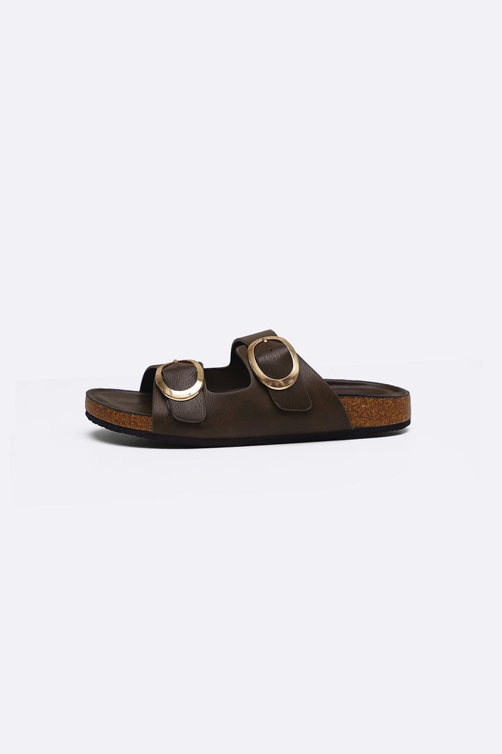 BROWN ADJUSTABLE CUSHIONED SLIDES