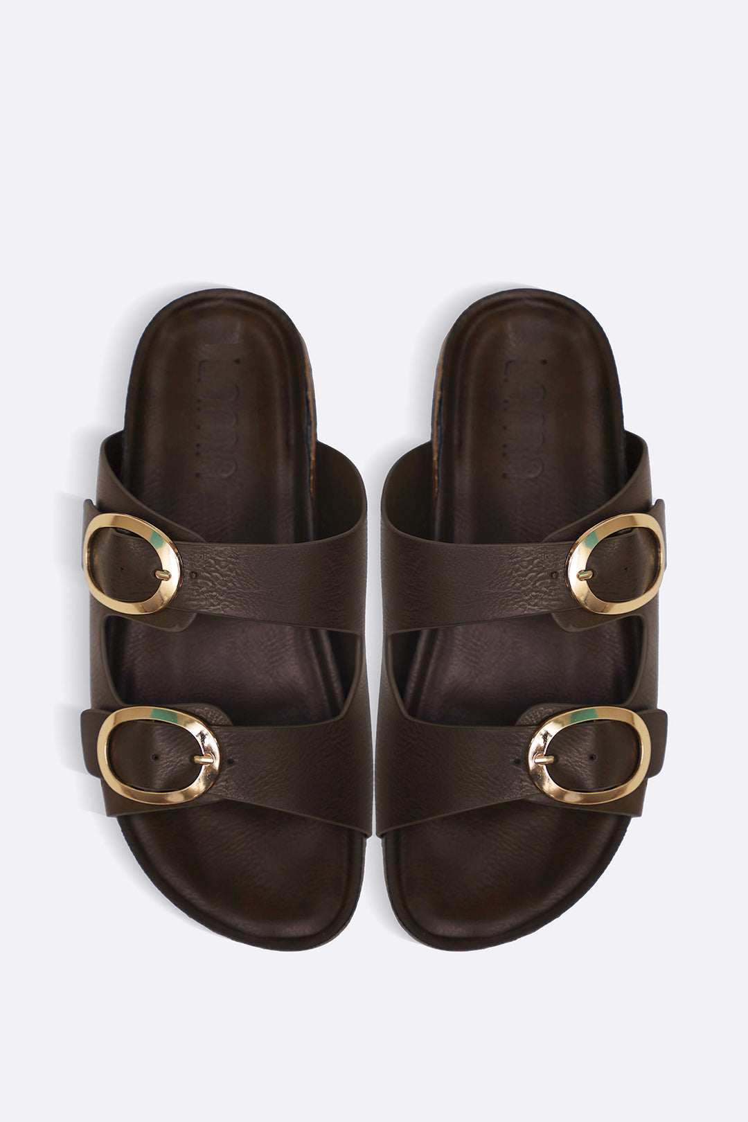 BROWN ADJUSTABLE CUSHIONED SLIDES