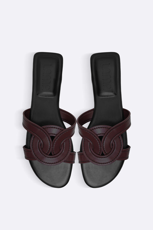 DARK BROWN BOULEVARD SLIDES