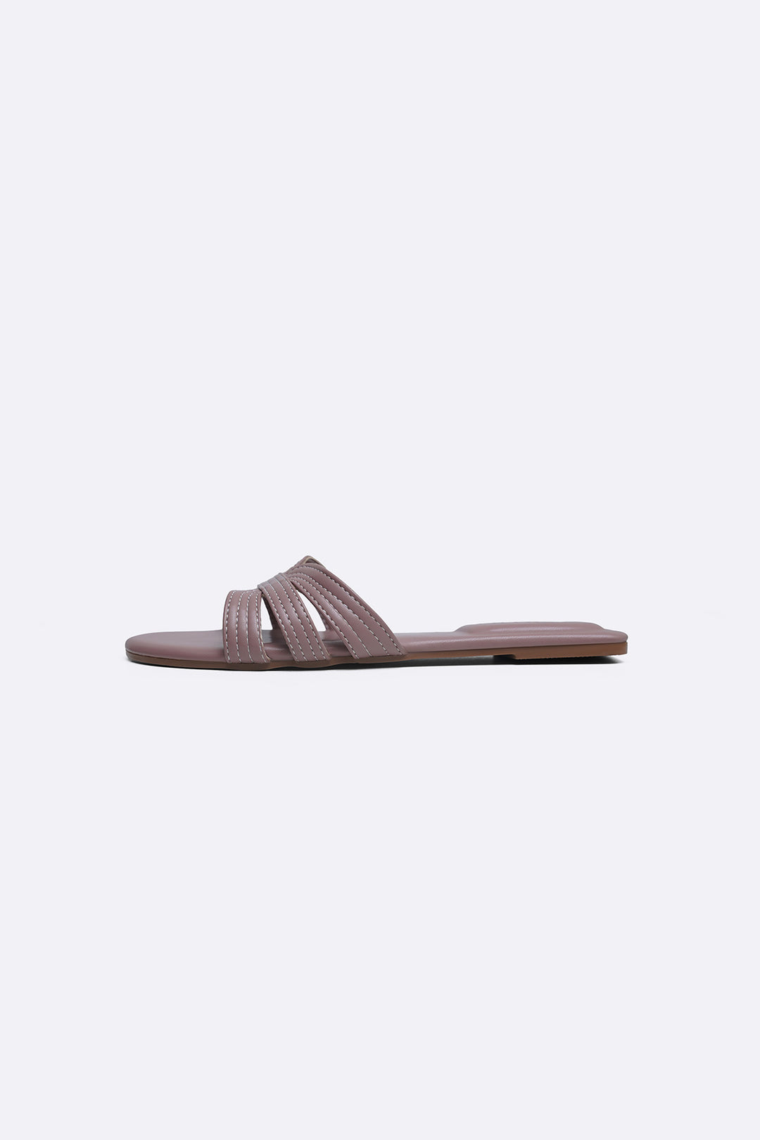 PINK STRAPPY STITCH SLIDES
