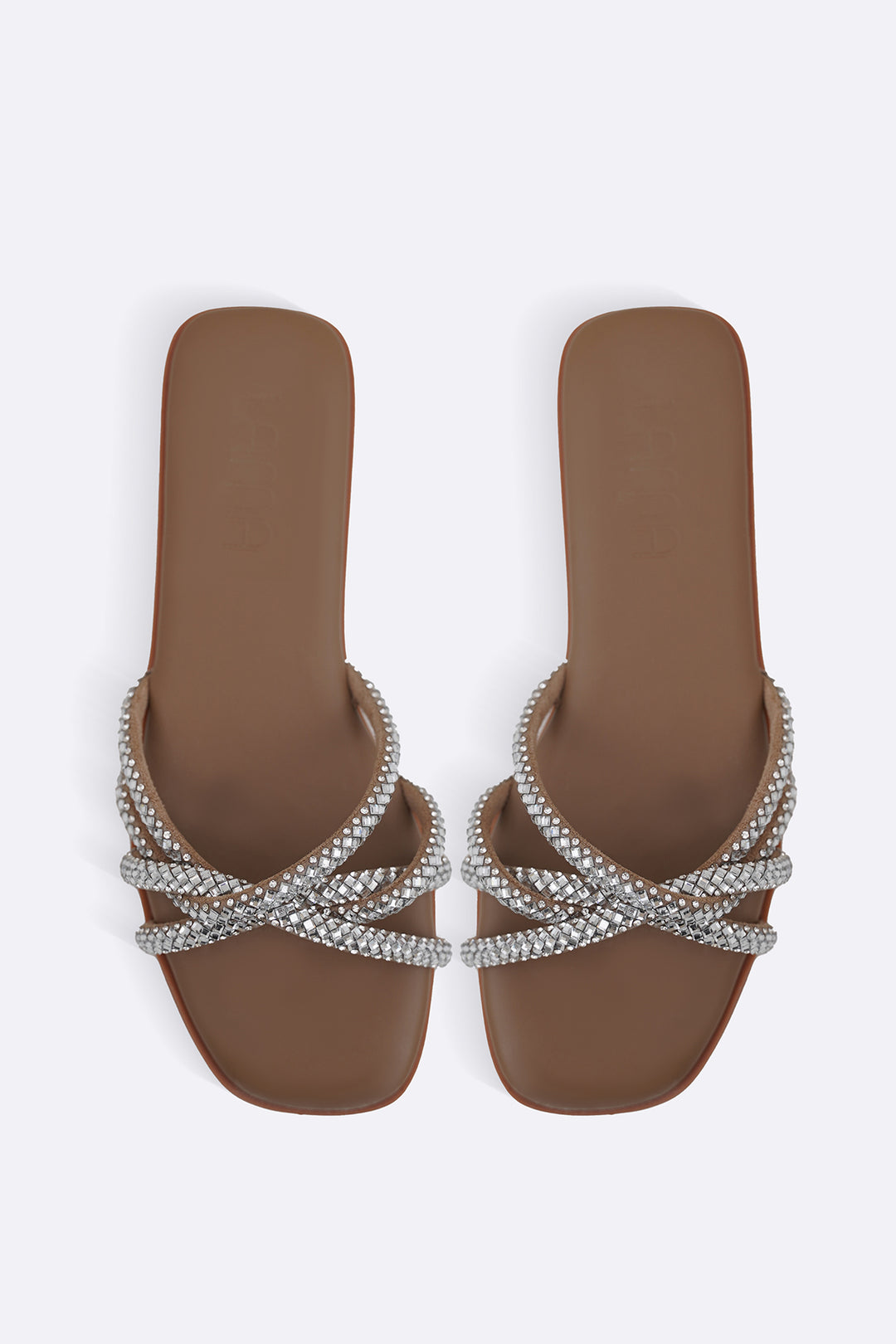 DARK BEIGE GAIA ROPE SLIDES