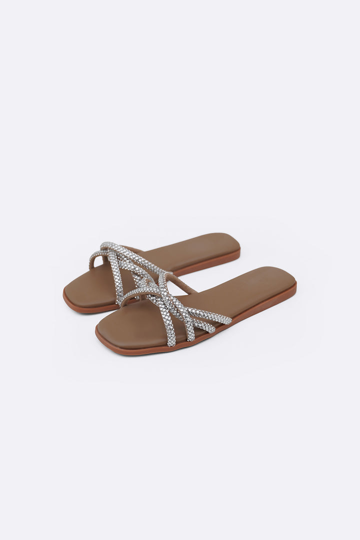 DARK BEIGE GAIA ROPE SLIDES