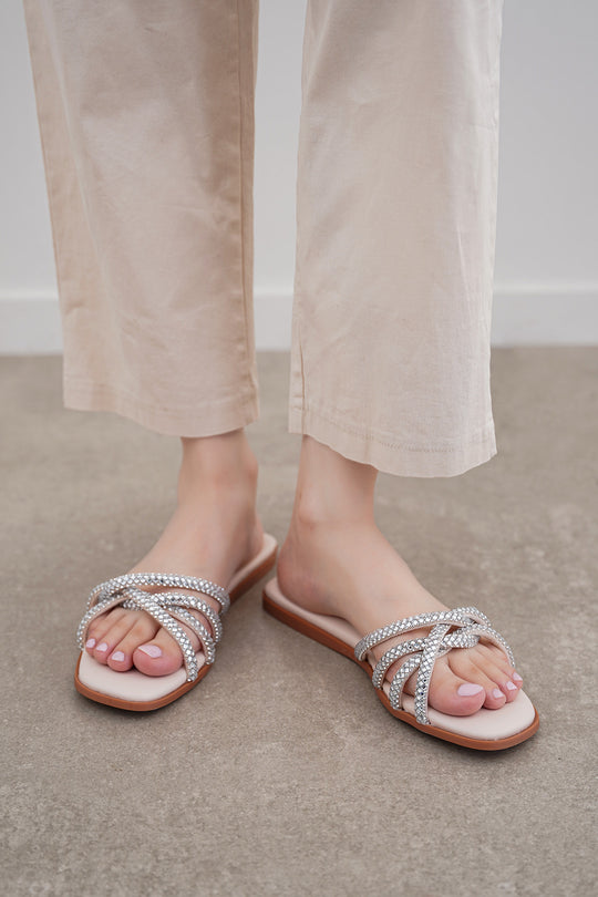 NUDE GAIA ROPE SLIDES