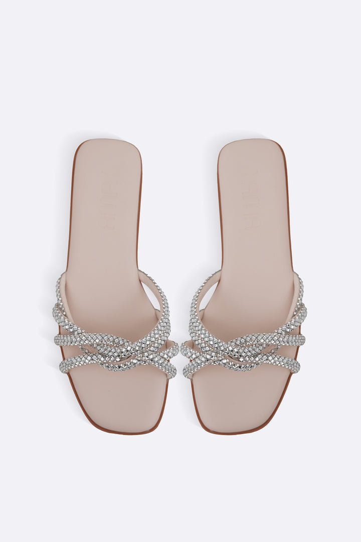 NUDE GAIA ROPE SLIDES