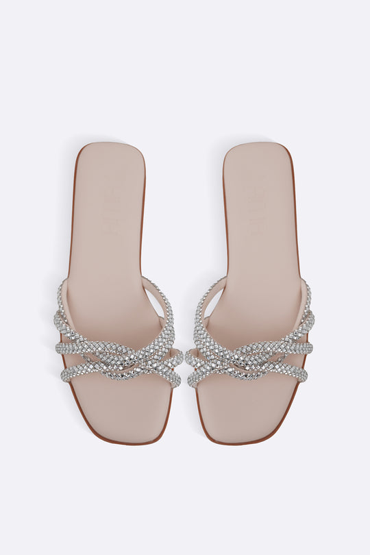 NUDE GAIA ROPE SLIDES