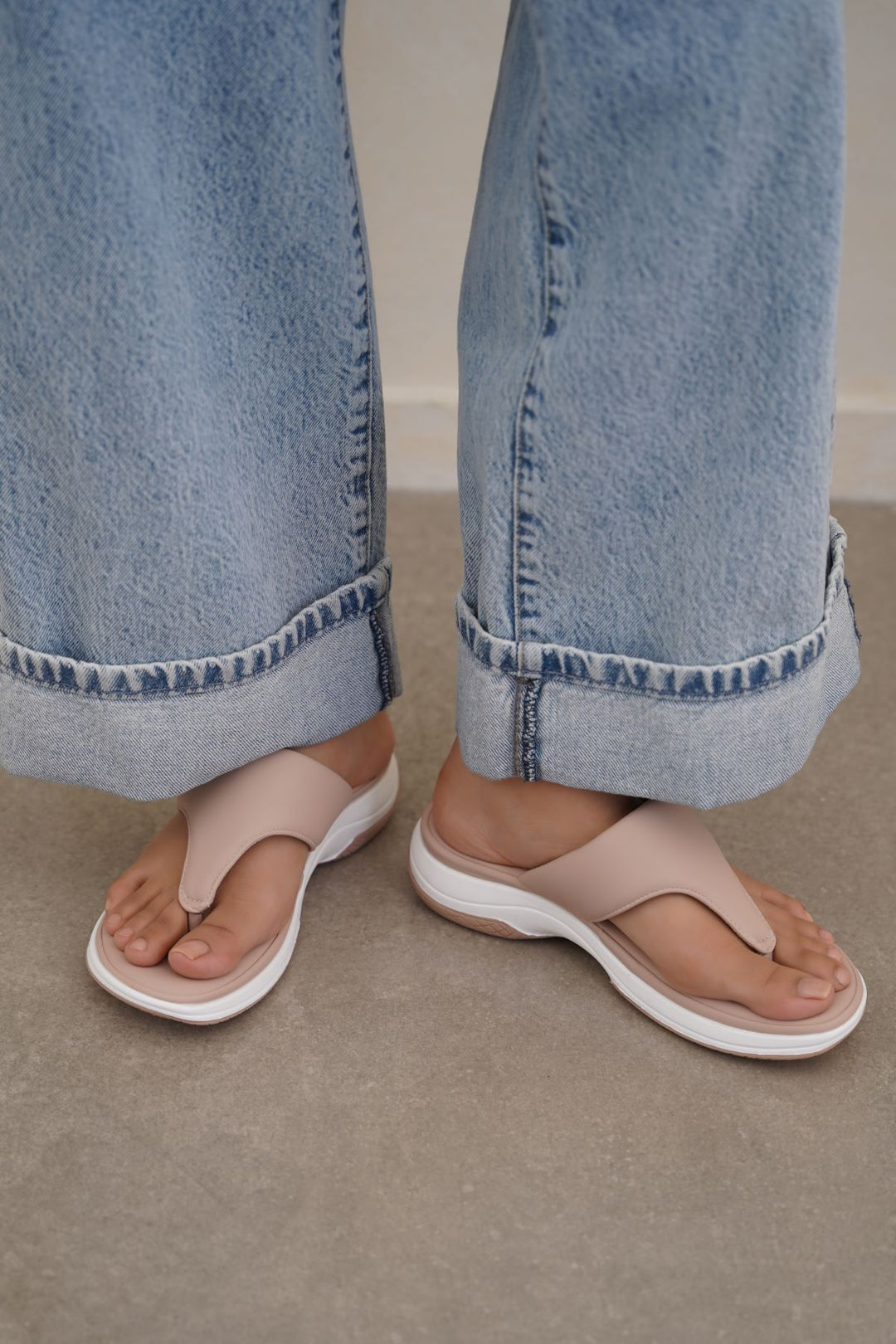 NUDE MARSMALLOW MAMA FLIP FLOPS