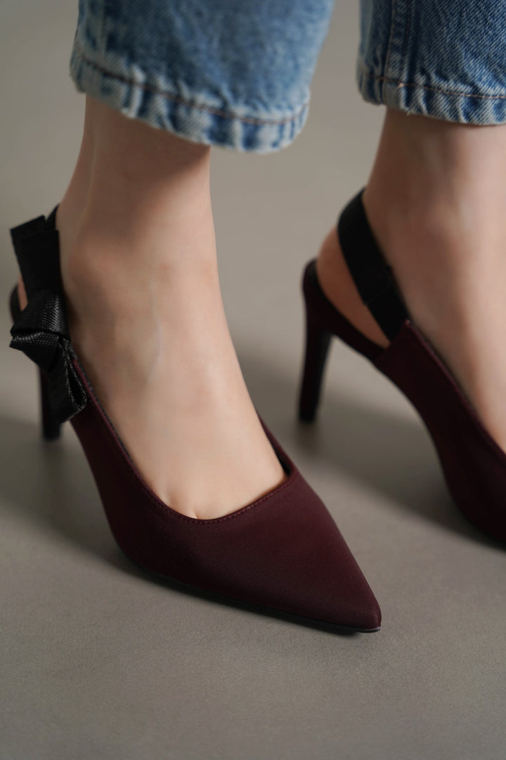 WINE BOW KNOT HEELS-PRODUCT-ISSUE