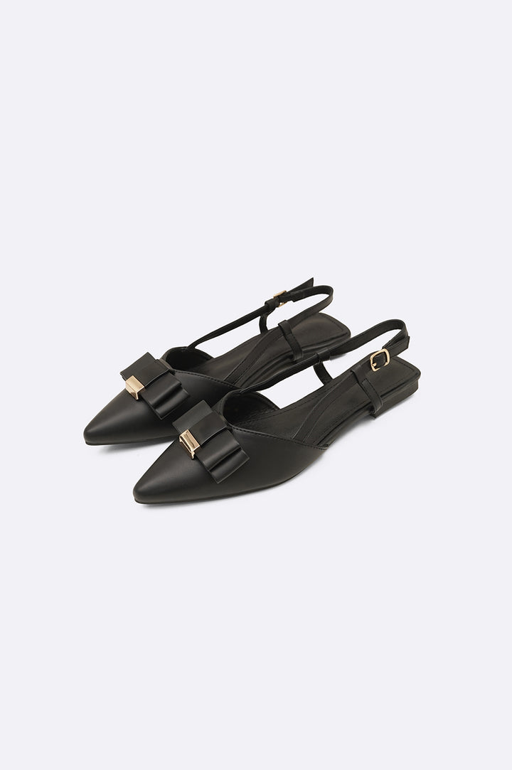 BLACK BOW SLING FLATS