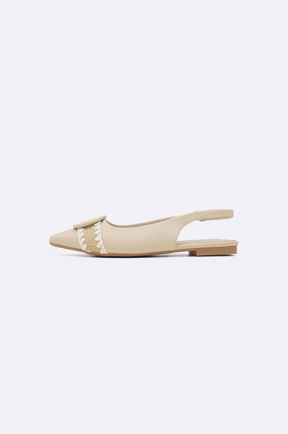 BEIGE BRODERIE PUMPS