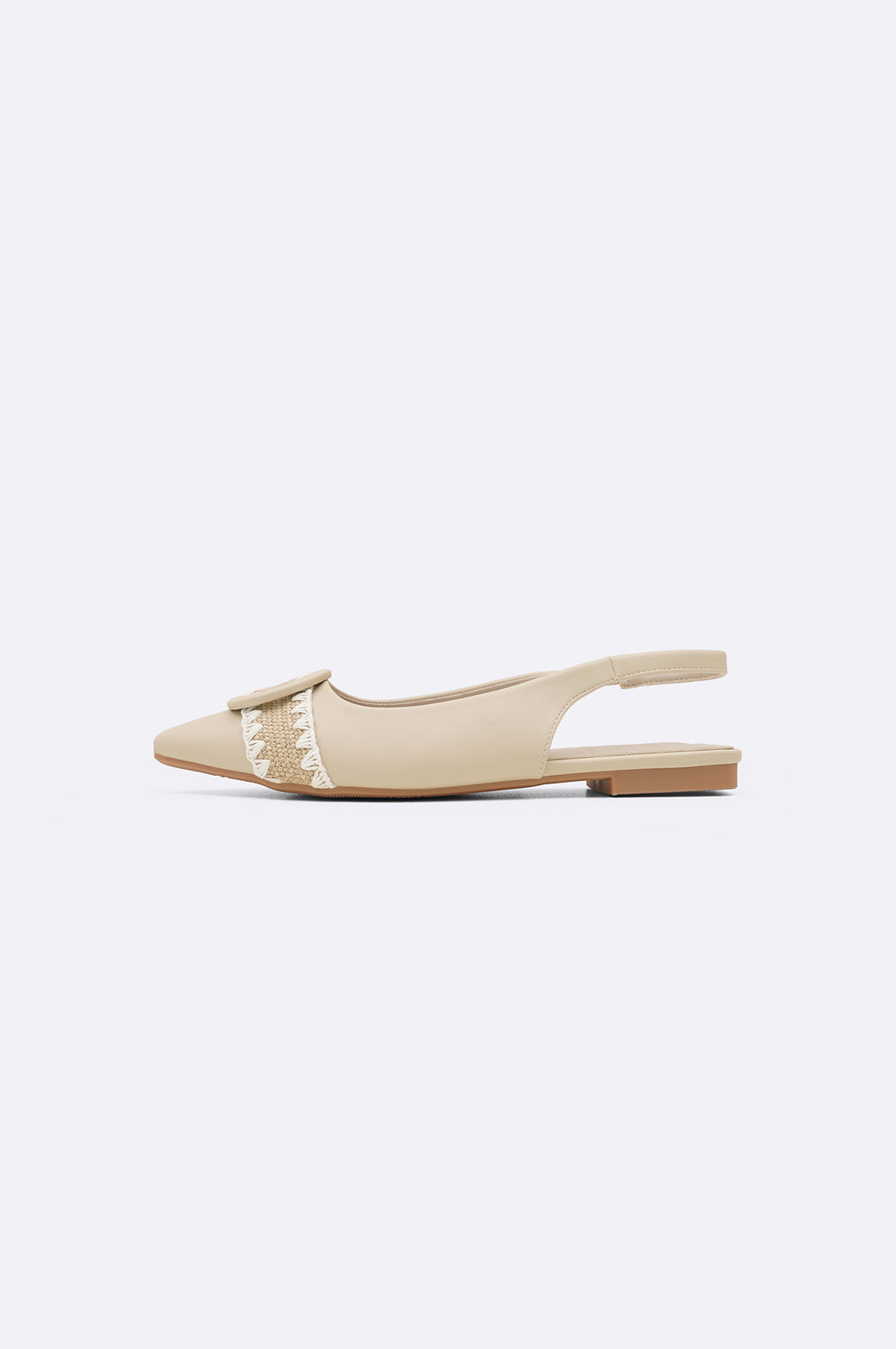 BEIGE BRODERIE PUMPS