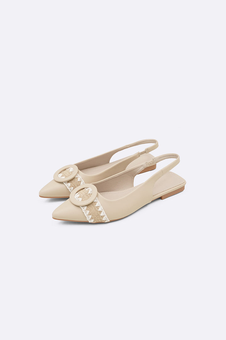 BEIGE BRODERIE PUMPS