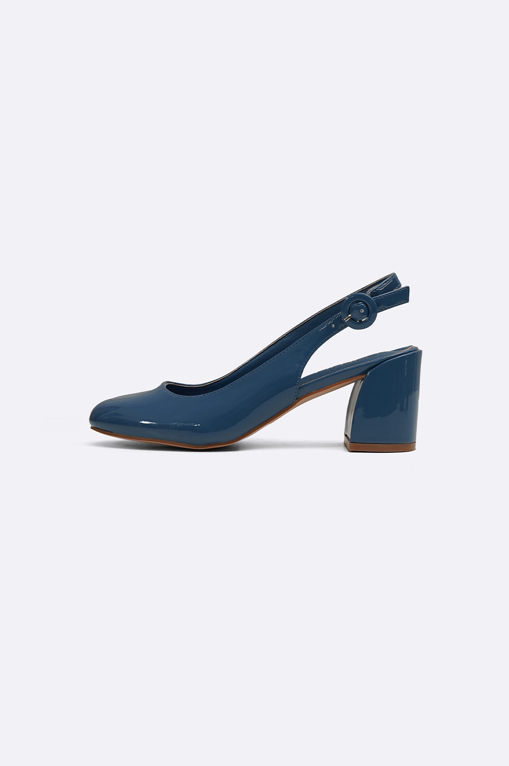 BLUE COMFY HEELED PUMPS