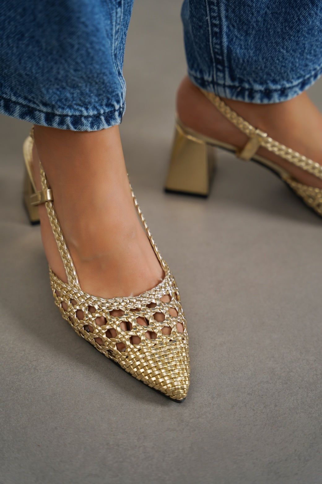 WOVEN PARTY HEELS