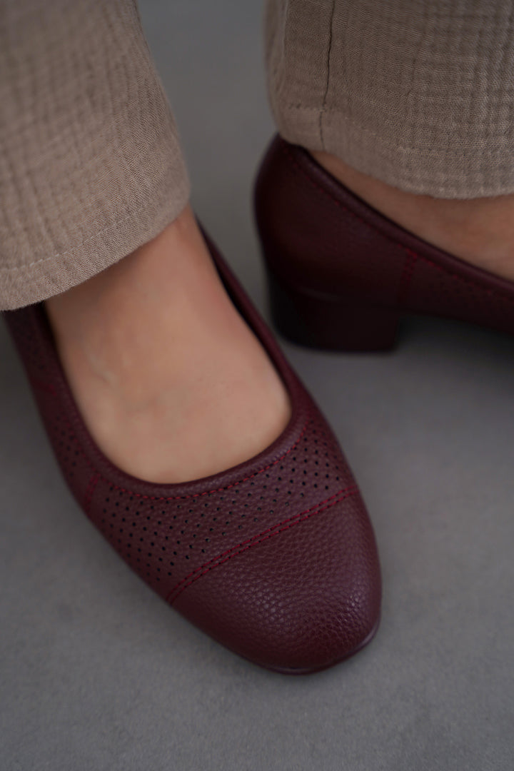 MAROON MAMA WALKING HEELS