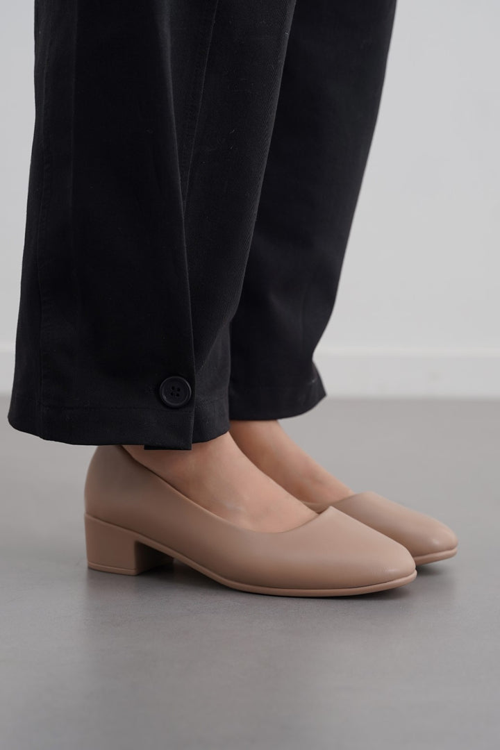 KHAKI MAMA WALKING HEELS