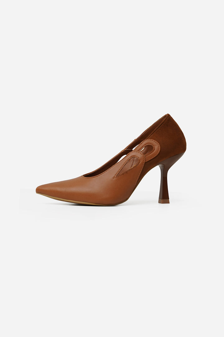 TAN CUTOUT STILETTO