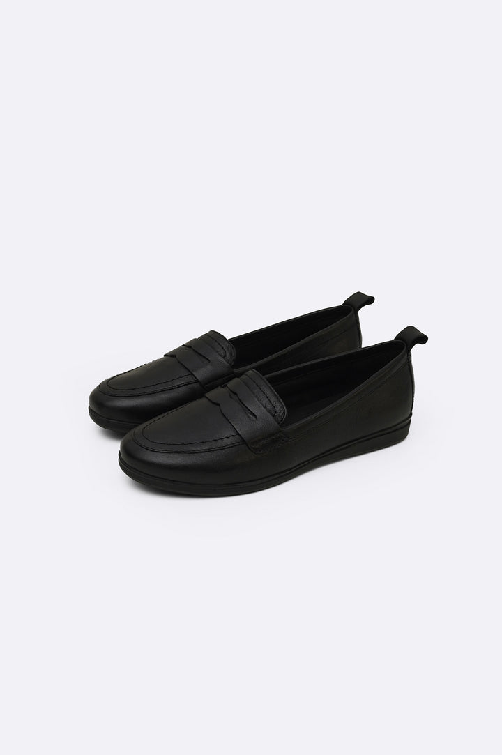 BLACK LEATHER MAMA LOAFERS