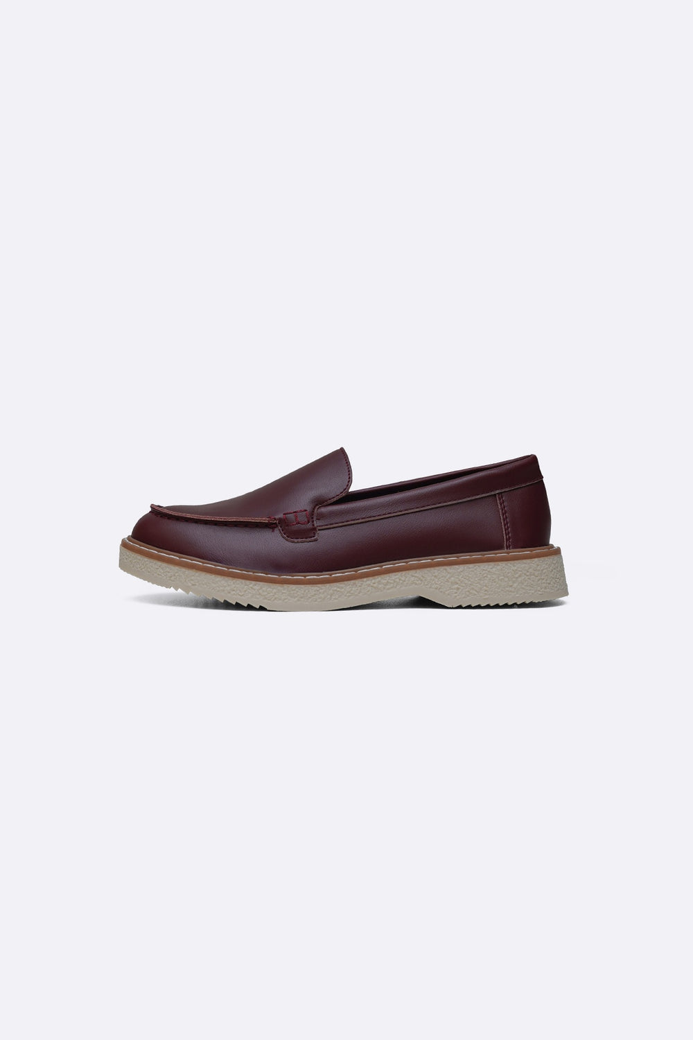 MAROON STITCH MAMA LOAFERS