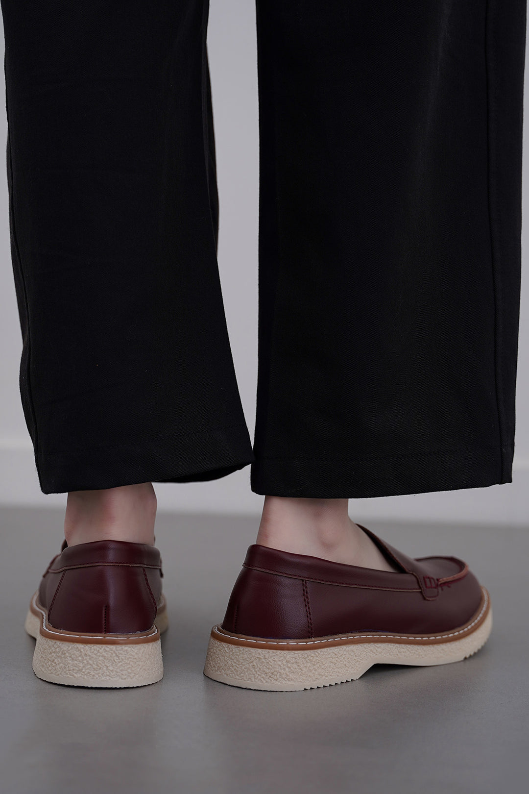 MAROON STITCH MAMA LOAFERS